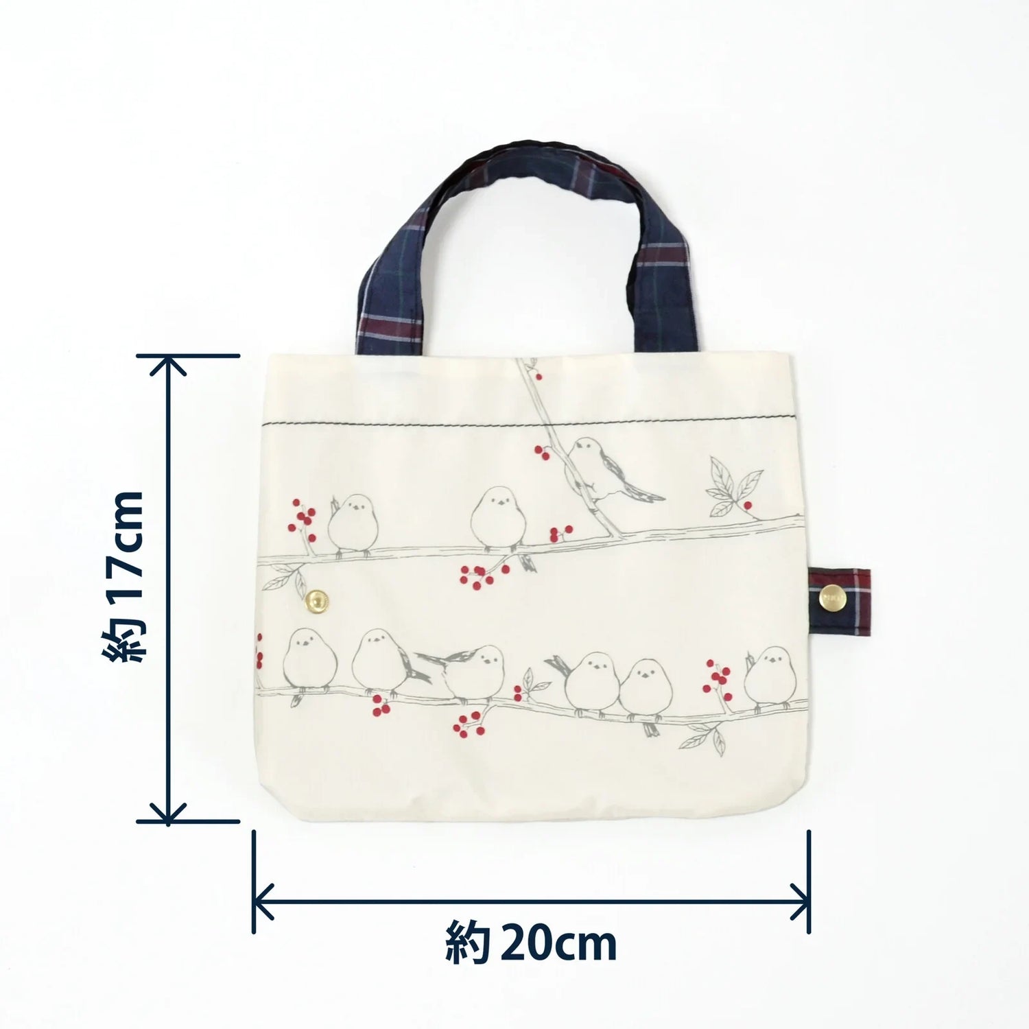 Shimaenaga Long-tailed Tit Mini Folding Umbrella (Square Mini) - 47cm All-weather UV- and Heat-blocking - Techo Treats