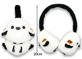 Shimaenaga Long-tailed Tit Stuffed Toy Warm Earmuffs - Techo Treats