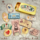 Shinzi Katoh Alice in Wonderland Flake Stickers in Tin - Tea Party - Techo Treats
