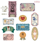 Shinzi Katoh Alice in Wonderland Flake Stickers in Tin - Tea Party - Techo Treats