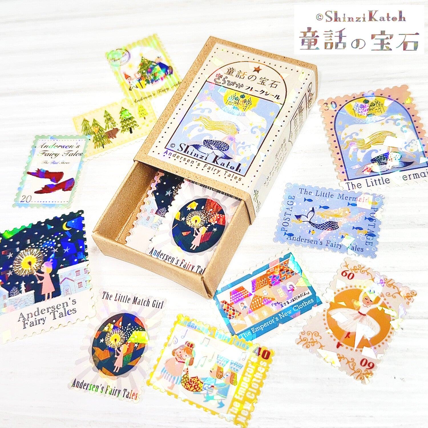 Shinzi Katoh Fairy Tale Jewels Sparkling Flake Stickers in Box - Andersen Fairy Tale 2 - SEAL-DO - Default Title by Techo Treats Stationery