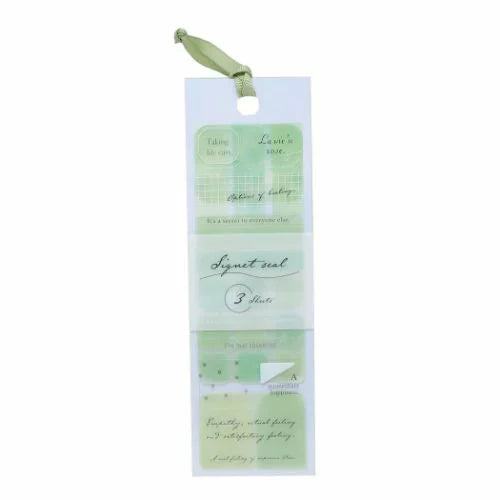 Signet seal PET Stickers - PISTACHIO - KAMIO JAPAN - Default Title by Techo Treats Stationery