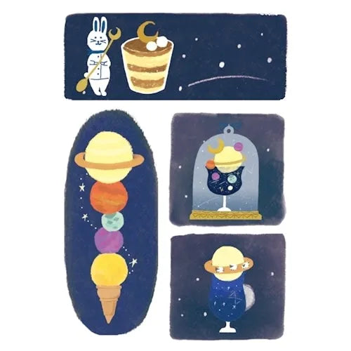 SORA CAFE Deco Seal - Midnight - Furukawa Shiko - Default Title by Techo Treats Stationery