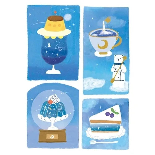 SORA CAFE Deco Seal - Night - Furukawa Shiko - Default Title by Techo Treats Stationery
