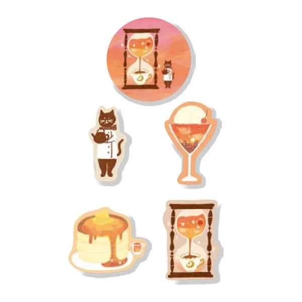 SORA CAFE Washi Flake Seal - Evening - Techo Treats