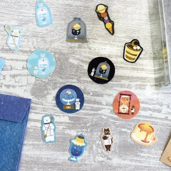 SORA CAFE Washi Flake Seal - Evening - Techo Treats