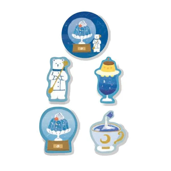 SORA CAFE Washi Flake Seal - Night - Furukawa Shiko - Default Title by Techo Treats Stationery