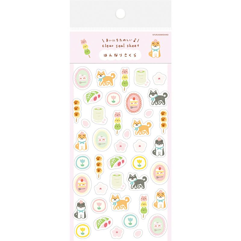 Spring Limited Clear Sticker Sheet - Hannari Sakura - Furukawa Shiko - Default Title by Techo Treats Stationery
