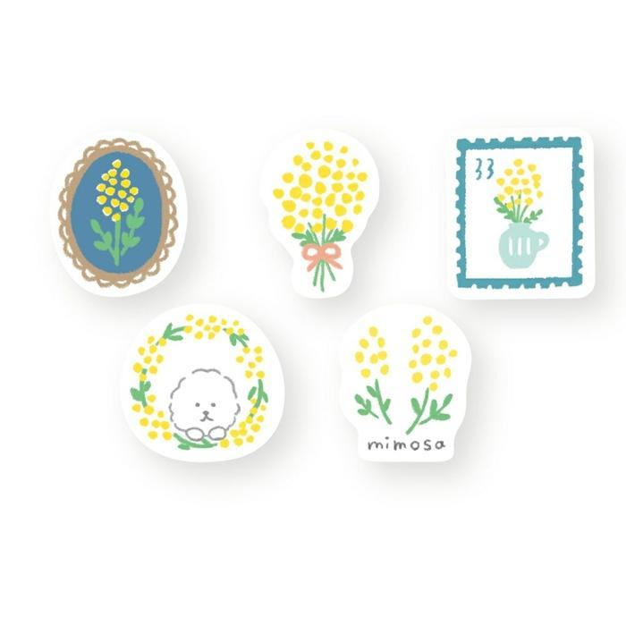 Spring Limited Washi Flake Seal - Mimosa - Furukawa Shiko - Default Title by Techo Treats Stationery
