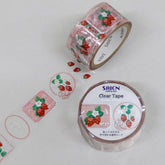 Stamp Story Foil-stamped Clear Tape - Strawberry - Techo Treats
