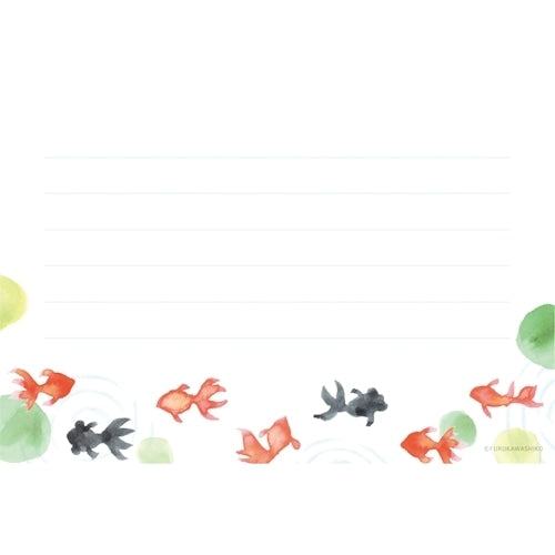 Summer Limited Mini Letter Set - Gold Fish - Furukawa Shiko - Default Title by Techo Treats Stationery