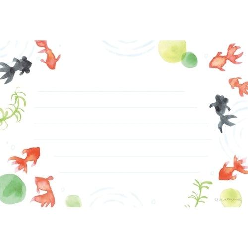 Summer Limited Mini Letter Set - Gold Fish - Furukawa Shiko - Default Title by Techo Treats Stationery