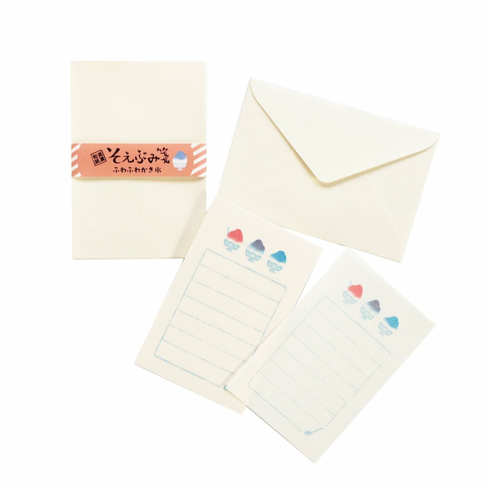 Summer Limited Soebumi-Sen Mini Letter Set - Fluffy Shaved Ice - Furukawa Shiko - Default Title by Techo Treats Stationery