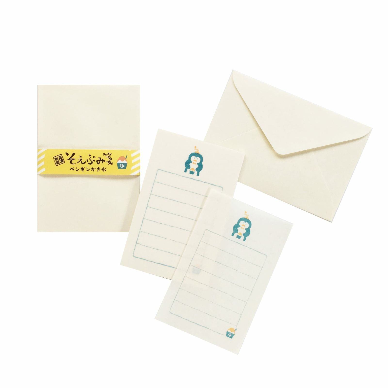 Summer Limited Soebumi-Sen Mini Letter Set - Penguin Ice Machine - Furukawa Shiko - Default Title by Techo Treats Stationery