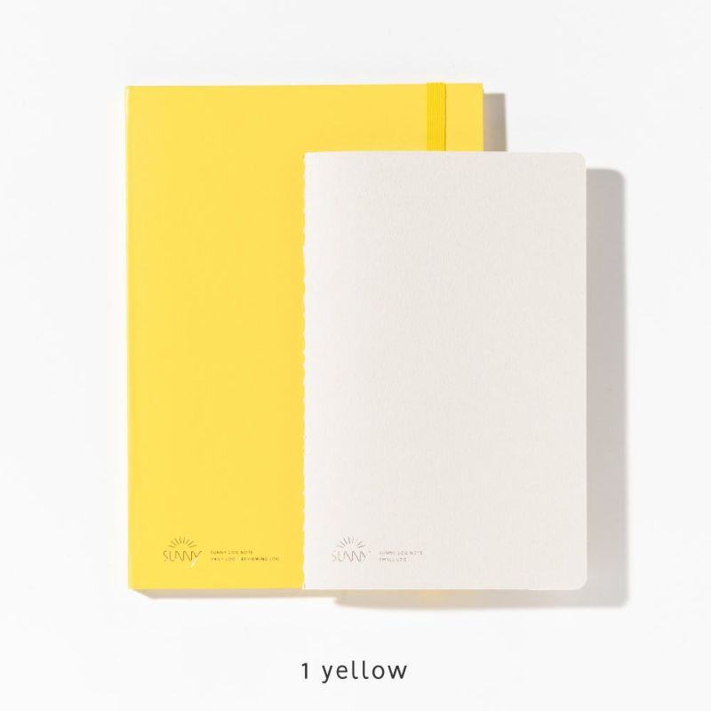 SUNNY LOG NOTE A5 - Yellow - IROHA PUBLISHING - Default Title by Techo Treats Stationery