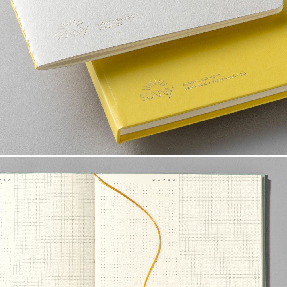 SUNNY LOG NOTE A5 - Yellow - IROHA PUBLISHING - Default Title by Techo Treats Stationery