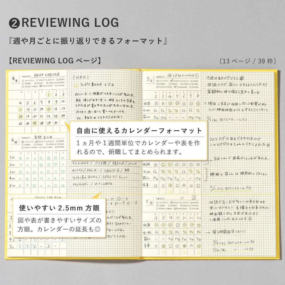 SUNNY LOG NOTE A5 - Yellow - Techo Treats