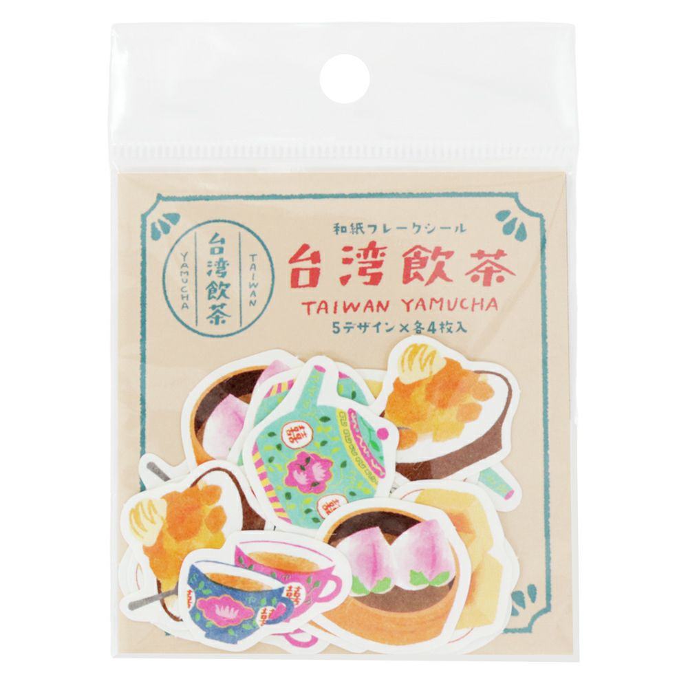 Taiwan Trip Flake Stickers - Taiwan Yamucha - Sun-Star Stationery - Default Title by Techo Treats Stationery