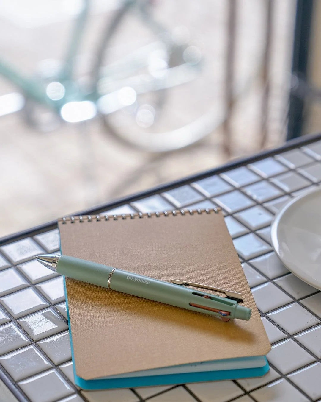 tokyo bike x Jetstream 4&1 Multifunction Ballpoint Pen - Blue Jade - Techo Treats