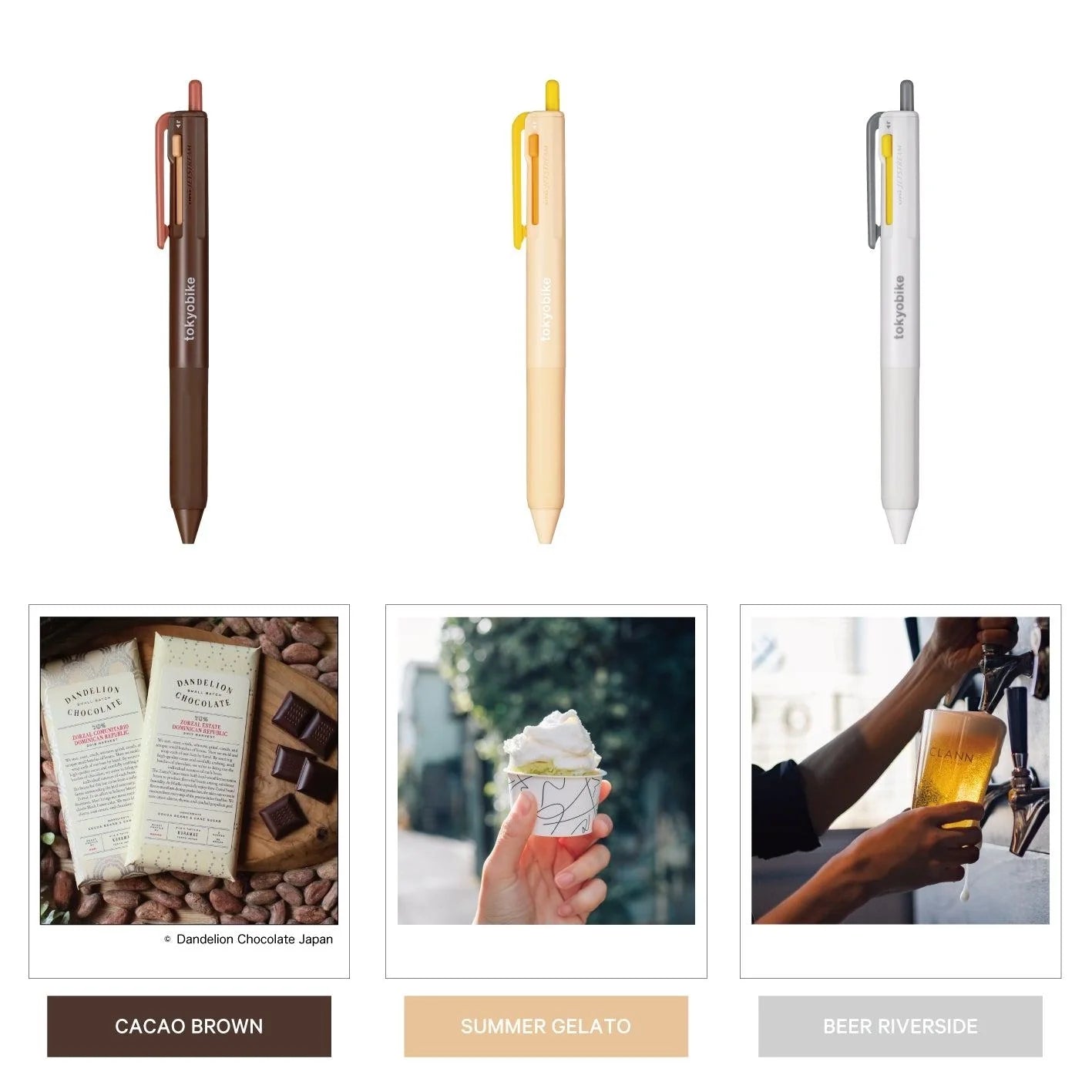 uni tokyo bike x JETSTREAM 3-color Ballpoint Pen - Beer Riverside - Default Title by Techo Treats Stationery
