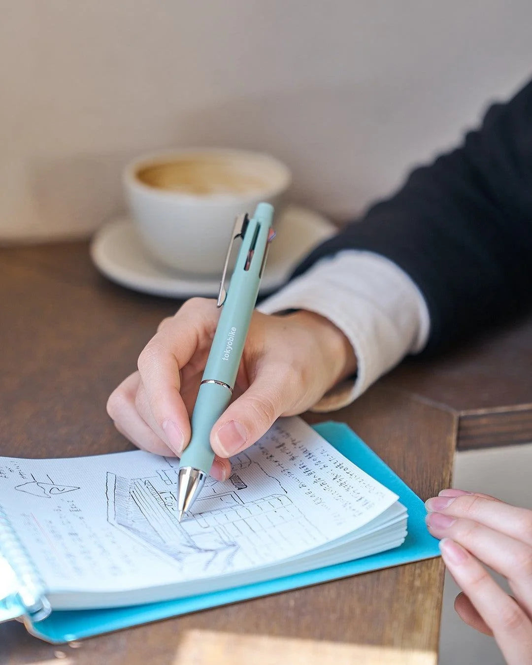 uni tokyo bike x JETSTREAM 4&1 Multifunction Ballpoint Pen - Blue Jade - Default Title by Techo Treats Stationery