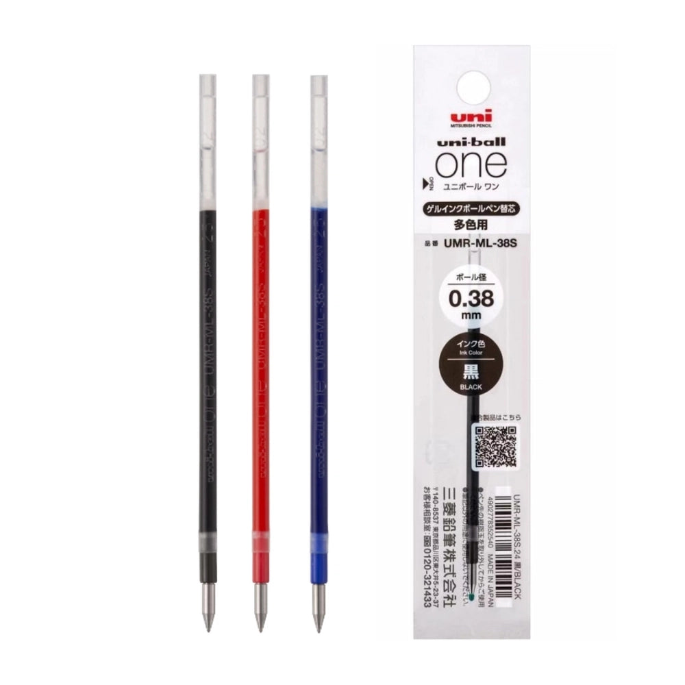 uni uni-ball One Multi Pen Gel Ink Refill - 0.38mm (3 colors)