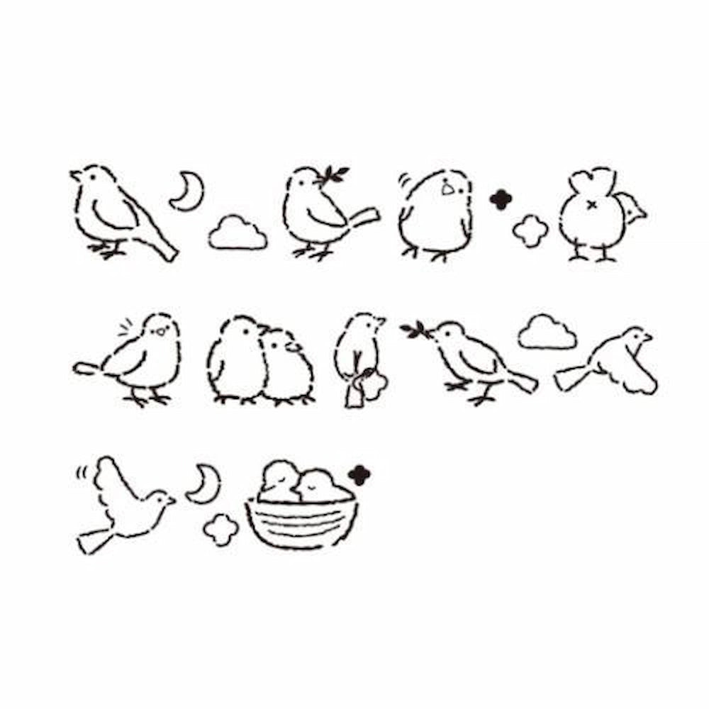 CORO-RE PLUS Rolling Stamp - BIRD - KAMIO JAPAN