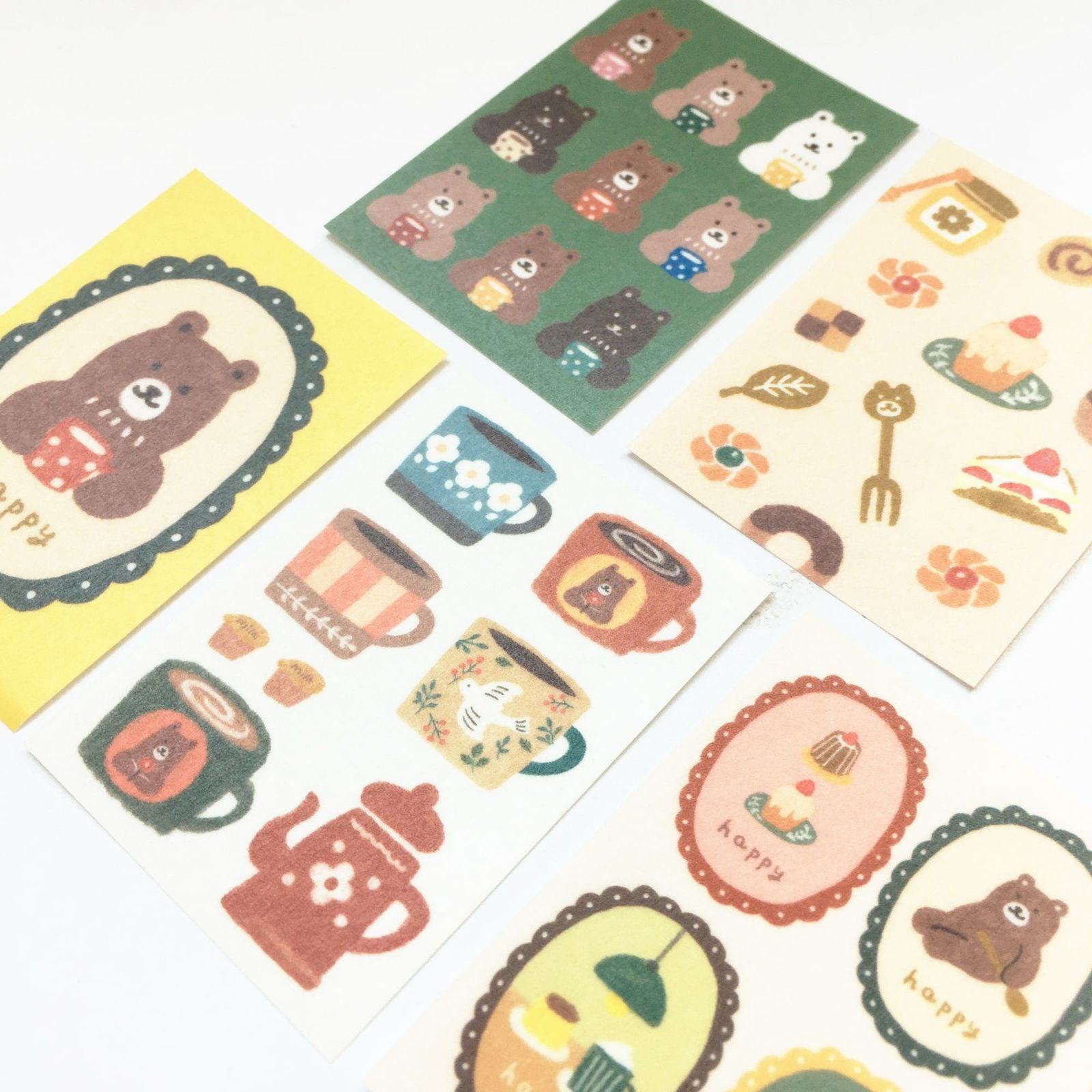 Winter Limited Deco Seal - Cup and Bear - Furukawa Shiko - Default Title by Techo Treats Stationery
