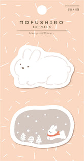 Winter Limited Die-cut Sticky Notes - Rabbit - Techo Treats