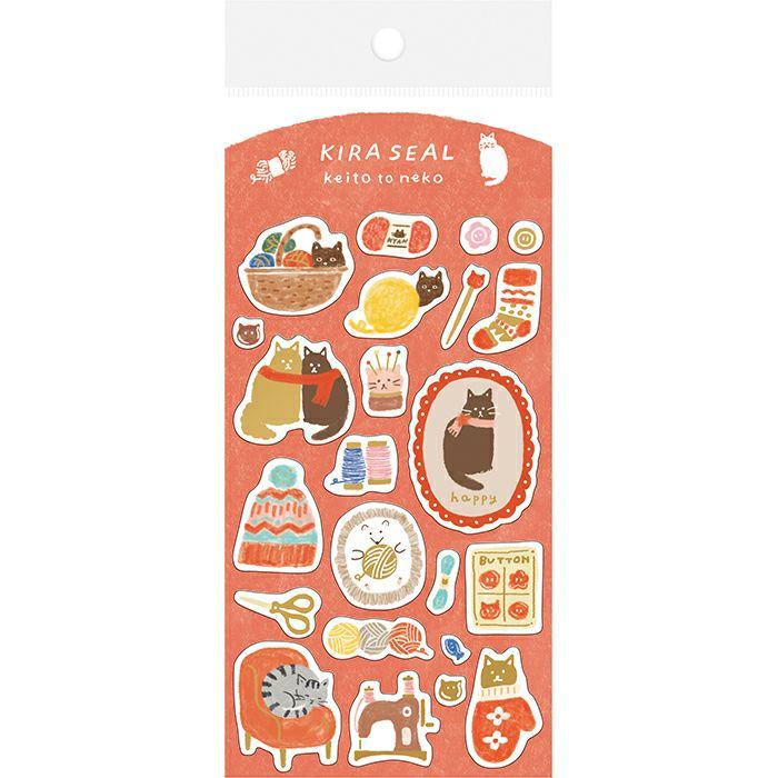 Winter Limited Kira Seal (Foil-stamped) - Wool and Cat - Furukawa Shiko - Default Title by Techo Treats Stationery