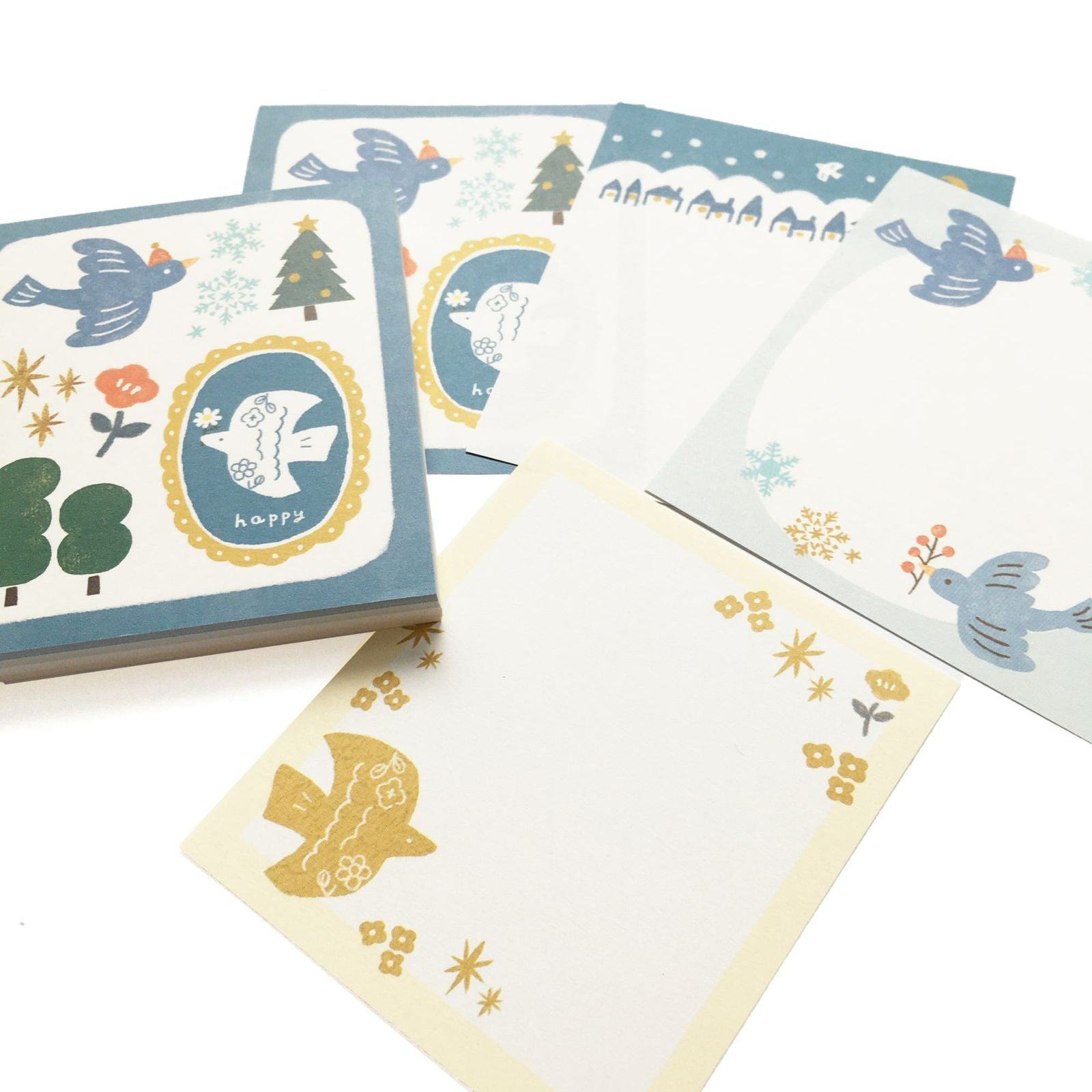 Winter Limited Memo Pad - Kirakira and Bird - Furukawa Shiko - Default Title by Techo Treats Stationery