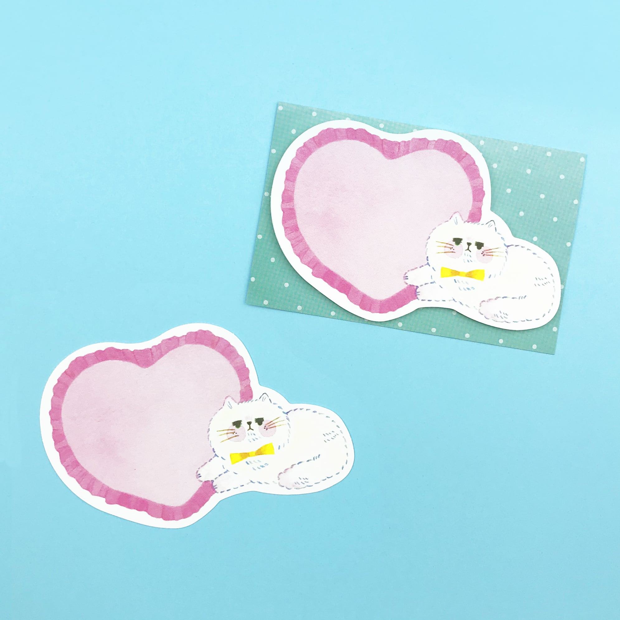 Yoko Die-cut Mini Card - Big Heart - Techo Treats