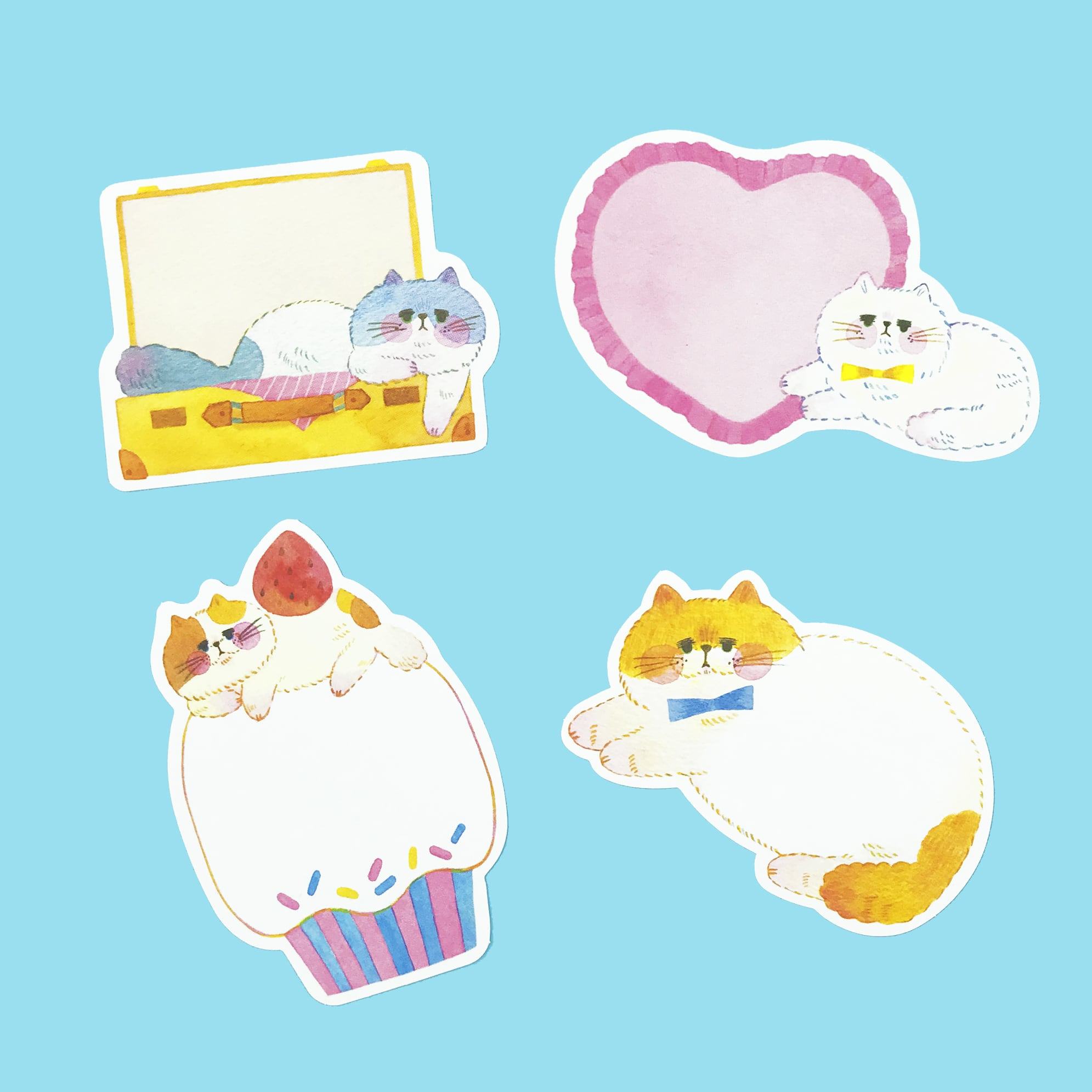 Yoko Die-cut Mini Card - Lying Cat - Techo Treats