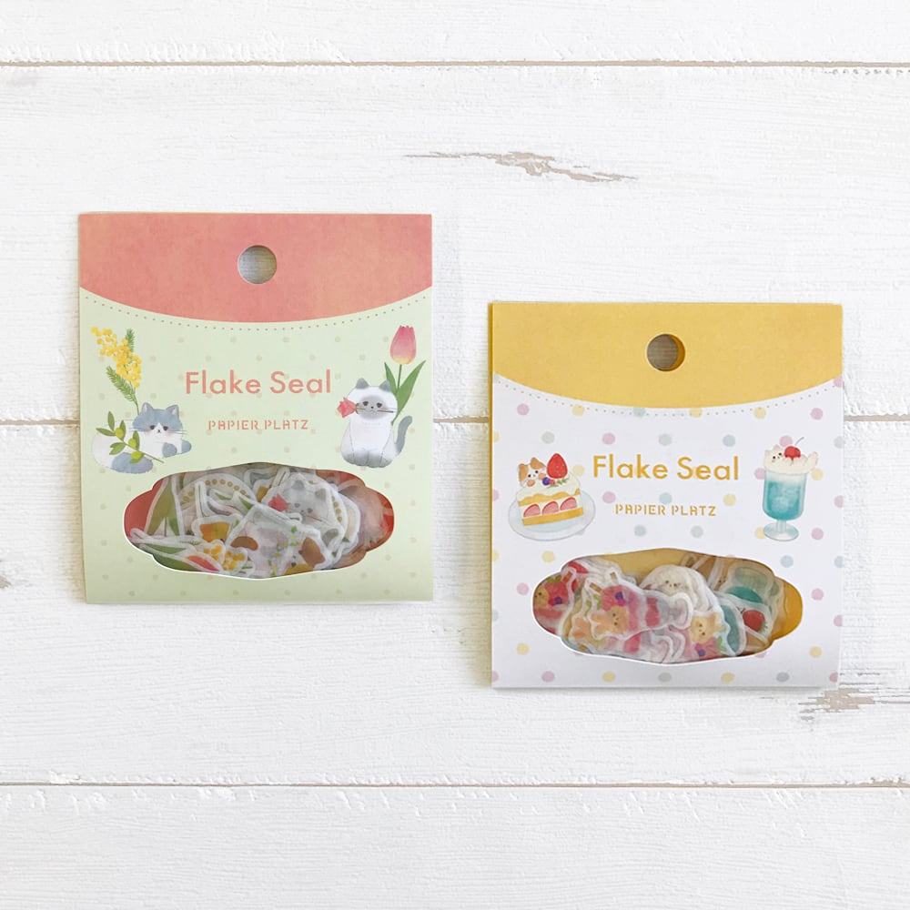 Yoko Flake Stickers - Flower Cat - Techo Treats