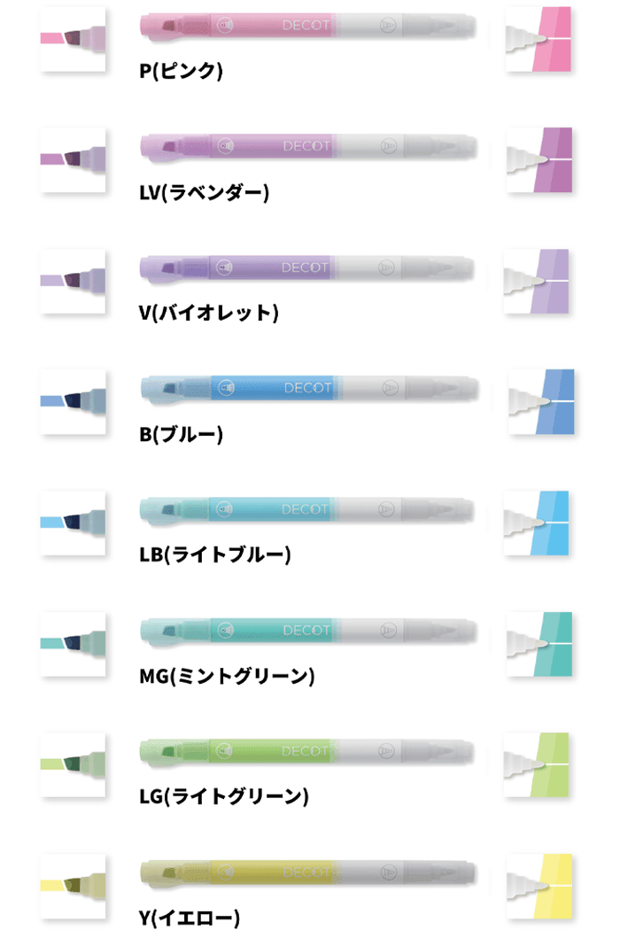 DECOT Vol.1 White Reversal Marker (8 colors) - Techo Treats