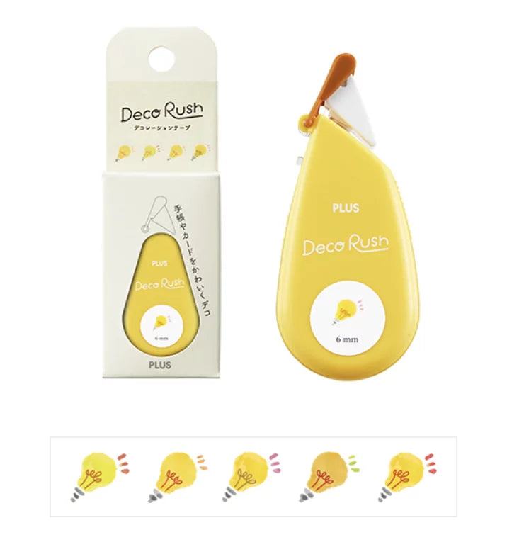 PLUS Deco Rush 6mm Decoration Tape - Series 51 (13 designs) - Attention by Techo Treats Stationery