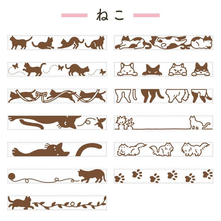 Shachihata Rotary Decoration Rubber Stamp - Cat (13 Patterns in One) - Default Title by Techo Treats Stationery