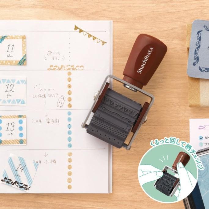 Shachihata Rotary Decoration Rubber Stamp - Cat (13 Patterns in One) - Default Title by Techo Treats Stationery