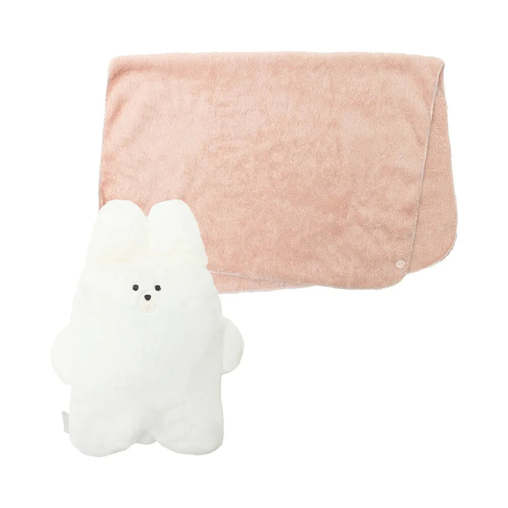 Souffle Rabbit Cushion with 3-way Blanket