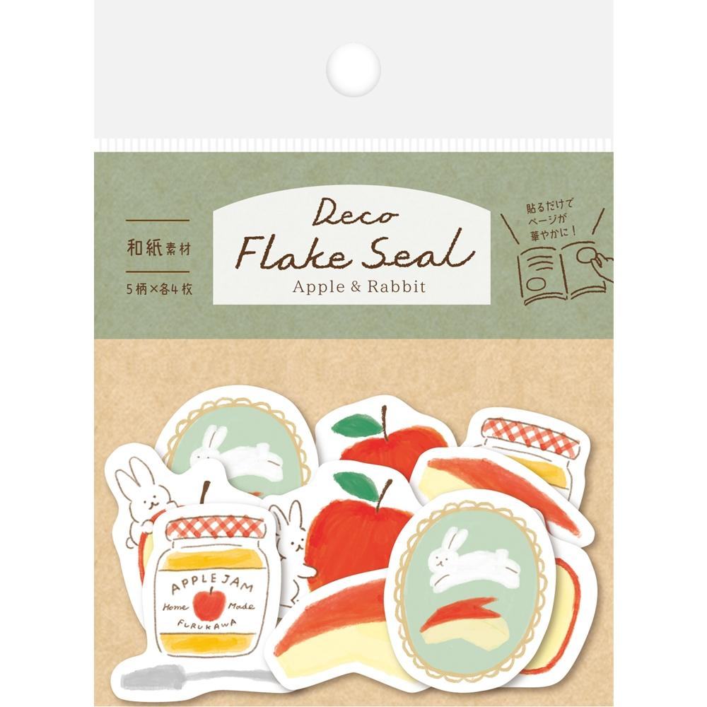 (2023 Autumn Limited) Flake Stickers - Apple and Rabbit - Techo Treats