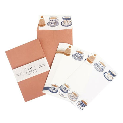 (2023 Autumn Limited) Mino Washi Letter Set - Tea Time - Techo Treats