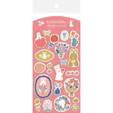 (2023 Winter Limited) Kira Seal (Foil-stamped) - Flowers and Rabbits - Techo Treats