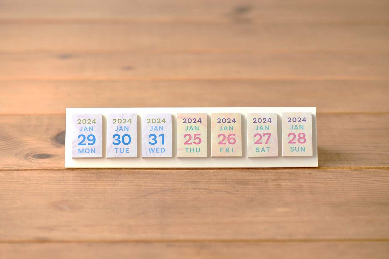 2024 himekuri pastel - Desktop Daily Sticky Note Calendar - Techo Treats