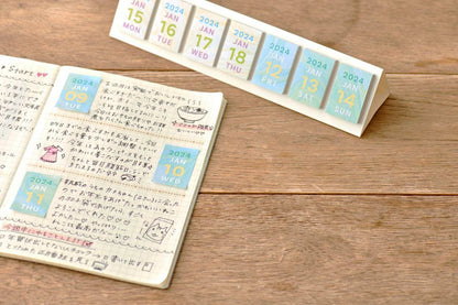 2024 himekuri pastel - Desktop Daily Sticky Note Calendar - Techo Treats