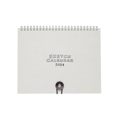 2024 SKETCH CALENDAR - A5 Variant Monthly - Grey - Techo Treats