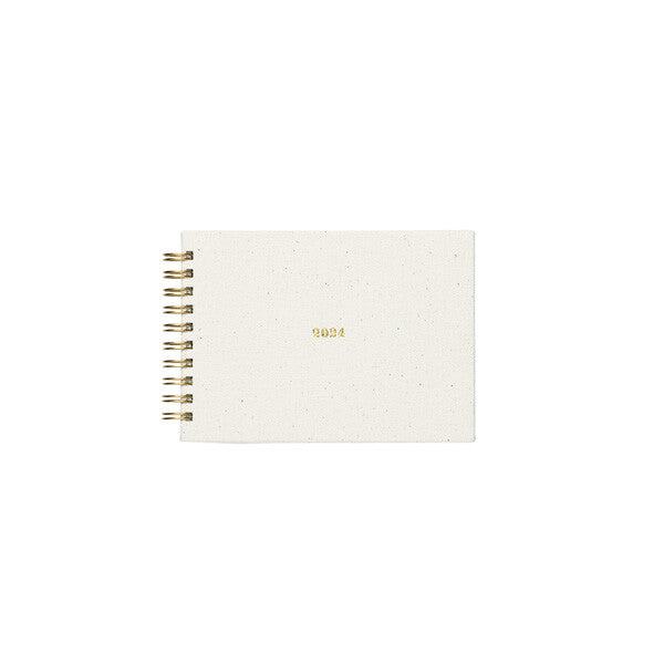 2024 SKETCH DIARY - A6 Vertical Weekly - Cream - Techo Treats