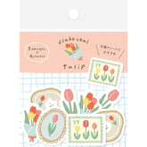 (2024 Spring Limited) Flake Stickers - Tulip - Techo Treats
