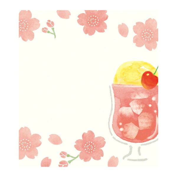 (2024 Spring Limited) Memo Pad - Sakura and Fruits - Techo Treats