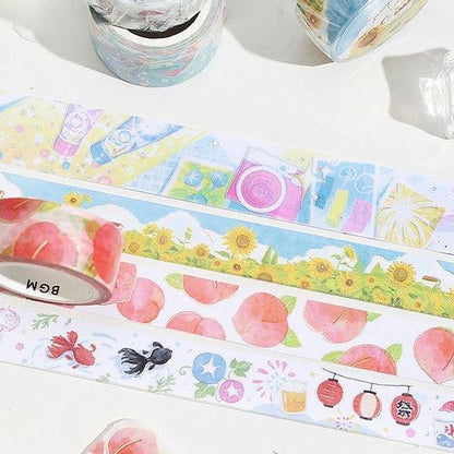 2024 Summer Limited Masking Tape 15mm - Summer Peach - Techo Treats