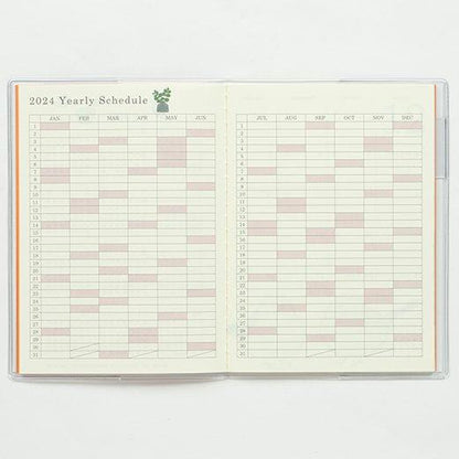 2024 Yusuke Yonezu Monthly Schedule - A6 Soft Cover - Birds - Techo Treats